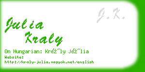 julia kraly business card